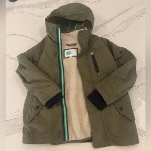 Mini Boden Olive Green Boy Jacket with insert